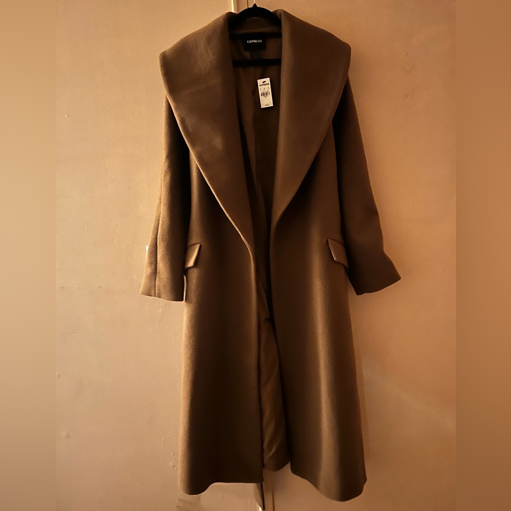 SHAWL LAPEL WRAP COAT